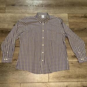 Men’s Brooks Brothers Button Up Dress Shirt Size Xl Regent Plaid